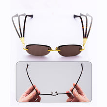 Load image into Gallery viewer, Stone Sunglasses Man Glass Sun Glasses Natural Crystal Rimless Woman Vintage Acetate Frame UV400  Oval Anti Scratch