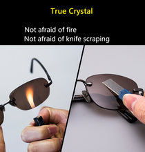 Load image into Gallery viewer, Stone Sunglasses Man Glass Sun Glasses Natural Crystal Rimless Woman Vintage Acetate Frame UV400  Oval Anti Scratch