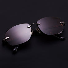 Load image into Gallery viewer, Stone Sunglasses Man Glass Sun Glasses Natural Crystal Rimless Woman Vintage Acetate Frame UV400  Oval Anti Scratch