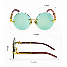 Load image into Gallery viewer, Stone Sunglasses Man Green Crystal Sun Glasses Woman Rimless Round Glass Eyeglasses Vintage   Anti Scratch