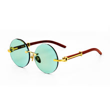 Load image into Gallery viewer, Stone Sunglasses Man Green Crystal Sun Glasses Woman Rimless Round Glass Eyeglasses Vintage   Anti Scratch