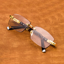 Load image into Gallery viewer, Stone Sunglasses Man Rimless Crystal Glass Sun Glasses Woman Vintage UV400  Acetate Frame Anti Scratch