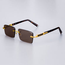 Load image into Gallery viewer, Stone Sunglasses Man Rimless Crystal Glass Sun Glasses Woman Vintage UV400  Acetate Frame Anti Scratch