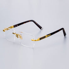 Load image into Gallery viewer, Stone Sunglasses Man Rimless Crystal Glass Sun Glasses Woman Vintage UV400  Acetate Frame Anti Scratch