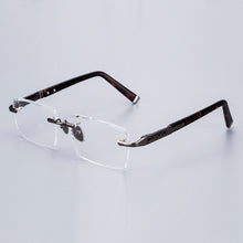 Load image into Gallery viewer, Stone Sunglasses Man Rimless Crystal Glass Sun Glasses Woman Vintage UV400  Acetate Frame Anti Scratch