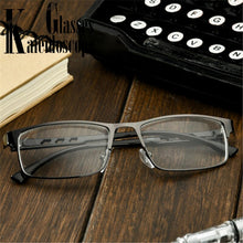 Load image into Gallery viewer, Students-1.0 -1.5 -2 -2.5 -3 -3.5 to -6.0 Square Finished Myopia Glasses Women Men Metal Frame Short Sight Eyewear for Unisex