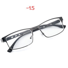 Load image into Gallery viewer, Students-1.0 -1.5 -2 -2.5 -3 -3.5 to -6.0 Square Finished Myopia Glasses Women Men Metal Frame Short Sight Eyewear for Unisex