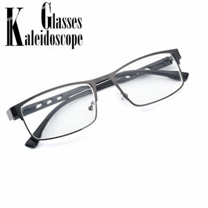 Students-1.0 -1.5 -2 -2.5 -3 -3.5 to -6.0 Square Finished Myopia Glasses Women Men Metal Frame Short Sight Eyewear for Unisex