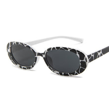 Load image into Gallery viewer, Style Small Oval Sunglasses Women Vintage Retro Round Frame White Black Mens Sun Glasses Leopard Hip Hop Clear Glasses UV400