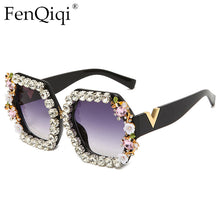 Load image into Gallery viewer, Stylish Diamond Blingbling Sunglasses For Mens Women With Bee 2023  Brand Designer Rhinestone Sexy SunglassesWomen