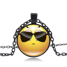Load image into Gallery viewer, Stylish Emoji Face Necklace Pendant for Men Women Black