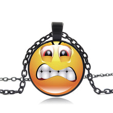 Load image into Gallery viewer, Stylish Emoji Face Necklace Pendant for Men Women Black