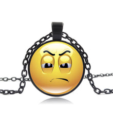 Load image into Gallery viewer, Stylish Emoji Face Necklace Pendant for Men Women Black