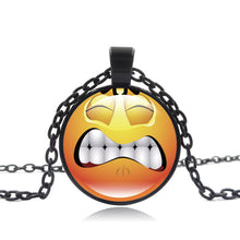 Load image into Gallery viewer, Stylish Emoji Face Necklace Pendant for Men Women Black