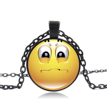 Load image into Gallery viewer, Stylish Emoji Face Necklace Pendant for Men Women Black