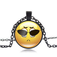 Load image into Gallery viewer, Stylish Emoji Face Necklace Pendant for Men Women Black