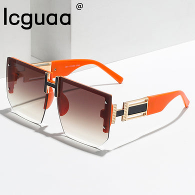 Eleganti occhiali da sole quadrati oversize da donna Occhiali da sole leopardati neri con montatura grande Occhiali da donna da donna 2023