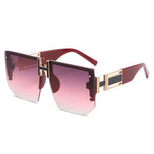 Carica l&#39;immagine nel visualizzatore di Gallery, Eleganti occhiali da sole quadrati oversize da donna Occhiali da sole leopardati neri con montatura grande Occhiali da donna da donna 2023