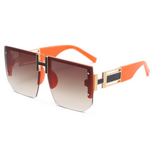 Carica l&#39;immagine nel visualizzatore di Gallery, Eleganti occhiali da sole quadrati oversize da donna Occhiali da sole leopardati neri con montatura grande Occhiali da donna da donna 2023