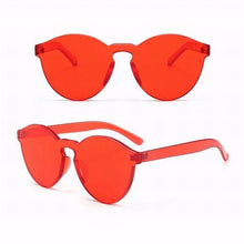 Load image into Gallery viewer, Stylish Transparent Cat Eye Sunglasses Women Men  Designer Clear Sun Glasses Integrated Goggles Red Candy 9803