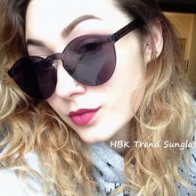 Load image into Gallery viewer, Stylish Transparent Cat Eye Sunglasses Women Men  Designer Clear Sun Glasses Integrated Goggles Red Candy 9803