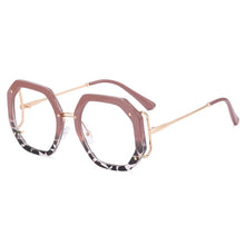 Carica l'immagine nel visualizzatore di Gallery, Occhiali da donna estivi firmati arcobaleno poligonale scintillante Occhiali da formula Lunette Anti Lumiere Bleu 