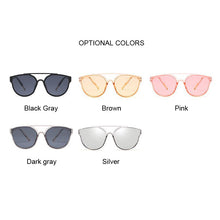 Carica l'immagine nel visualizzatore di Gallery, Summer Cat Eye Sunglasses Women Brand Designer Transparent Shades Sun Glasses Cool Color UV400 Oculos De Sol Gafas