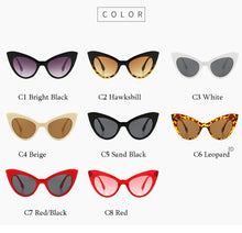 Load image into Gallery viewer, Summer Cat Eyes Sunglasses Small Frame Okulary UV400 Shades Polarized Vintage Eyewear Outfit Beach Sun Protection Sun Glasses