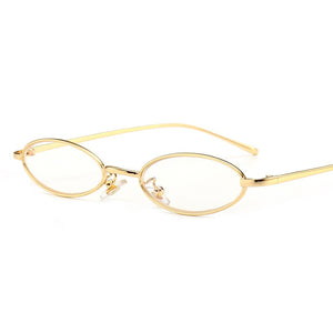 Summer Brand Designer Small Oval Sunglasses Women Red Black Metal Frames Sun Glasses Men Trend Outdoor Lasies Eyeglass UV400