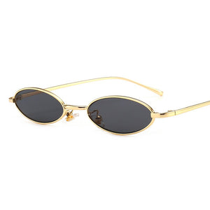 Summer Brand Designer Small Oval Sunglasses Women Red Black Metal Frames Sun Glasses Men Trend Outdoor Lasies Eyeglass UV400