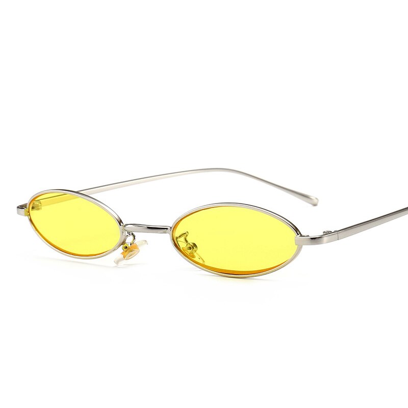 Summer Brand Designer Small Oval Sunglasses Women Red Black Metal Frames Sun Glasses Men Trend Outdoor Lasies Eyeglass UV400