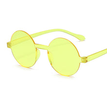 Load image into Gallery viewer, Summer Round Rimless Sunglasses Women Transparent Shades Sun Glasses Female Cool Candy Color UV400 Eyewear Oculos De Sol