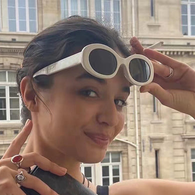 Summer Vintage Oval Sunglasses Women Men 2023 Brand Designer  White gray Sun Glasses Eyewear Shades oculos de sol