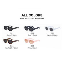 Load image into Gallery viewer, Summer Vintage Oval Sunglasses Women Men 2023 Brand Designer  White gray Sun Glasses Eyewear Shades oculos de sol