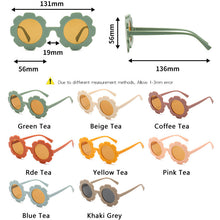 Load image into Gallery viewer, Sun Flower Round Kids Sunglasses Longkeeper Girls Boys Uv Protection Sun Glasses Vintage Baby Goggles Children Eyeglasses Kid