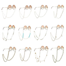 Load image into Gallery viewer, Sun glasses Chain holder for Women Sunglasses neck Chain Men Imitation Pearls Metal glasses strap accessories cordon para gafas