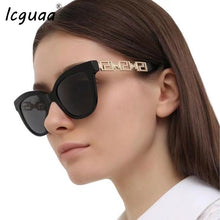 Carica l&#39;immagine nel visualizzatore di Gallery, Occhiali da sole Trendyses per donna Occhiali da sole da strada europei e americani Personalità con montatura piccola quadrata 