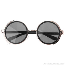 Load image into Gallery viewer, Sunglasse Cyber Goggles Steampunk 50s Round Glasses Vintage Retro Style Blinder A27 21
