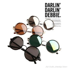 Load image into Gallery viewer, Sunglasse Cyber Goggles Steampunk 50s Round Glasses Vintage Retro Style Blinder A27 21