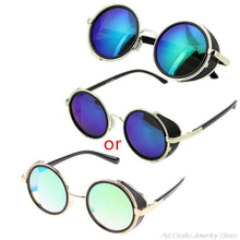 Load image into Gallery viewer, Sunglasse Cyber Goggles Steampunk 50s Round Glasses Vintage Retro Style Blinder A27 21