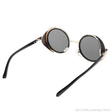 Load image into Gallery viewer, Sunglasse Cyber Goggles Steampunk 50s Round Glasses Vintage Retro Style Blinder A27 21