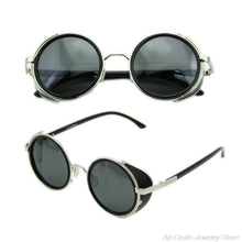 Load image into Gallery viewer, Sunglasse Cyber Goggles Steampunk 50s Round Glasses Vintage Retro Style Blinder A27 21