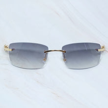 Carica l'immagine nel visualizzatore di Gallery, Sunglasses 2022 Men Carter Glasses Women Rimless Wood Buffalo Horn Glasses Buffs Designer Sun Glasses Shades gafas de sol mujer