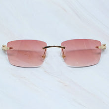Carica l'immagine nel visualizzatore di Gallery, Sunglasses 2022 Men Carter Glasses Women Rimless Wood Buffalo Horn Glasses Buffs Designer Sun Glasses Shades gafas de sol mujer