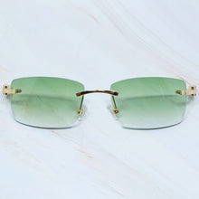 Carica l'immagine nel visualizzatore di Gallery, Sunglasses 2022 Men Carter Glasses Women Rimless Wood Buffalo Horn Glasses Buffs Designer Sun Glasses Shades gafas de sol mujer