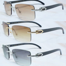 Carica l'immagine nel visualizzatore di Gallery, Sunglasses 2022 Men Carter Glasses Women Rimless Wood Buffalo Horn Glasses Buffs Designer Sun Glasses Shades gafas de sol mujer