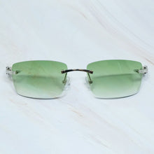 Carica l'immagine nel visualizzatore di Gallery, Sunglasses 2022 Men Carter Glasses Women Rimless Wood Buffalo Horn Glasses Buffs Designer Sun Glasses Shades gafas de sol mujer