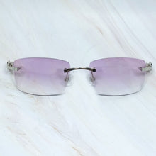 Carica l'immagine nel visualizzatore di Gallery, Sunglasses 2022 Men Carter Glasses Women Rimless Wood Buffalo Horn Glasses Buffs Designer Sun Glasses Shades gafas de sol mujer