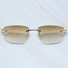 Carica l'immagine nel visualizzatore di Gallery, Sunglasses 2022 Men Carter Glasses Women Rimless Wood Buffalo Horn Glasses Buffs Designer Sun Glasses Shades gafas de sol mujer