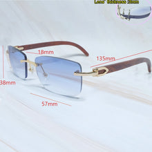 Carica l'immagine nel visualizzatore di Gallery, Sunglasses 2022 Men Carter Glasses Women Rimless Wood Buffalo Horn Glasses Buffs Designer Sun Glasses Shades gafas de sol mujer